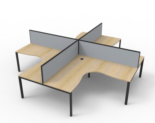 DELUXE PROFILE LEG 4 PERSON WORKSTATION Priced from