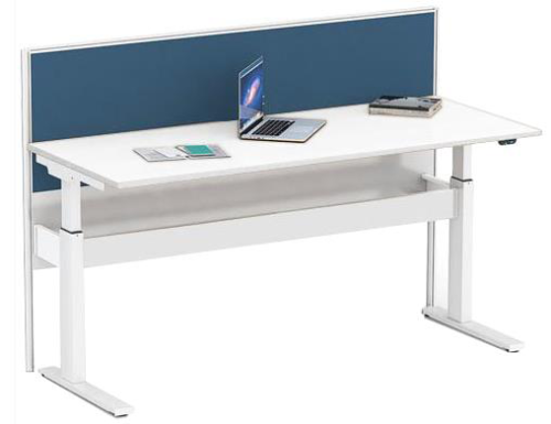 GEN H SINGLE DESK WITH SLIMLINE SCREEN