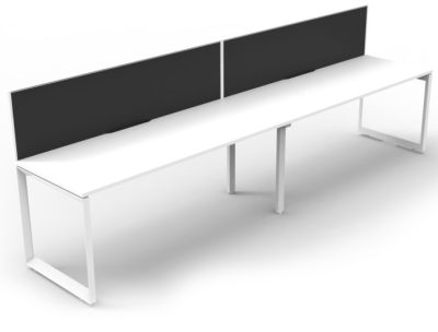 INFINITY SINGLE SIDED WORKSTATIONS + LOOP LEG + SCREENS
