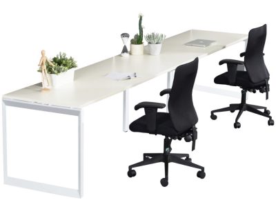 INFINITY SINGLE SIDED WORKSTATIONS + LOOP LEG