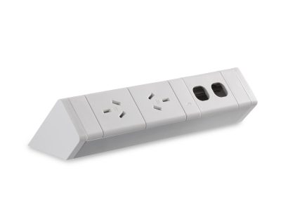 ATHENA ABOVE DESK POWER RAIL 2 x GPO + 2 x DATA