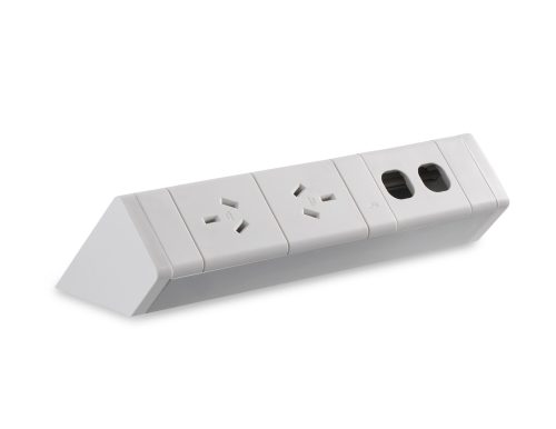 ATHENA ABOVE DESK POWER RAIL 2 x GPO + 2 x DATA