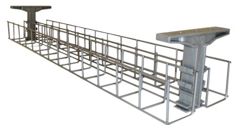 WIRE GRID BASKET BACK TO BACK SINGLE TIER