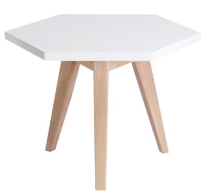 HEXAGON TIMBER LEG COFFEE TABLE