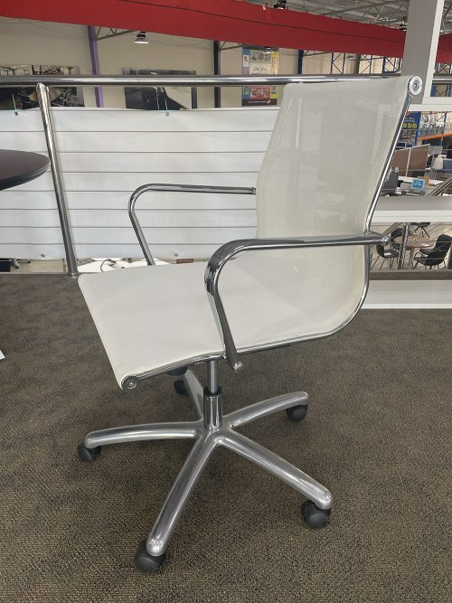 CLEARANCE WHITE MESH CHAIR
