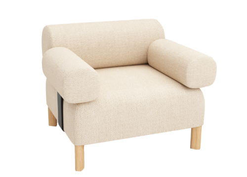 PEBBLES SINGLE SEATER + BACKREST & 2 ARMRESTS