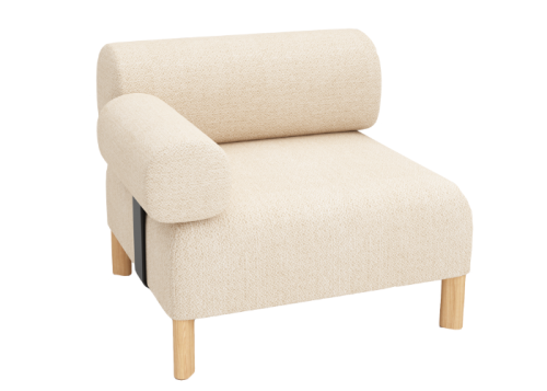 PEBBLES SINGLE SEATER + BACKREST & ARMREST