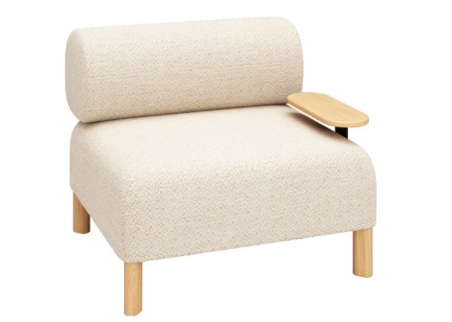 PEBBLES SINGLE SEATER + BACKREST & TABLE