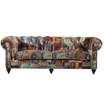 CHESTERFIELD PATCH THREE SEATER