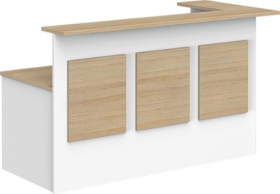 ACADEMY RECEPTION COUNTER WITH FEATURE PANELS