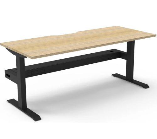 BOOST STATIC SINGLE SIDED DESK WITH CABLE TRAY